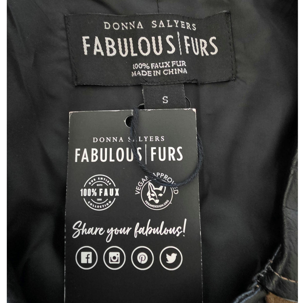 Donna Salyers' Fabulous-Furs Laser Cut Faux Suede Moto Jacket Laser-Cut Design S — image 8 of 8